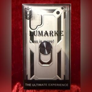 Silver Phone Case with Ring Holder + Kickstand (iPhone? Samsung? Idk??) Lumarke